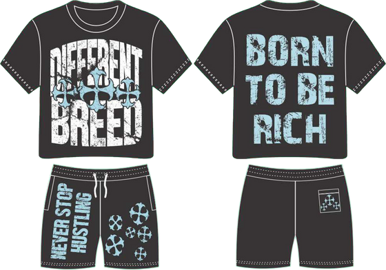 Blue Born 2 Be Rich - Kids Sets