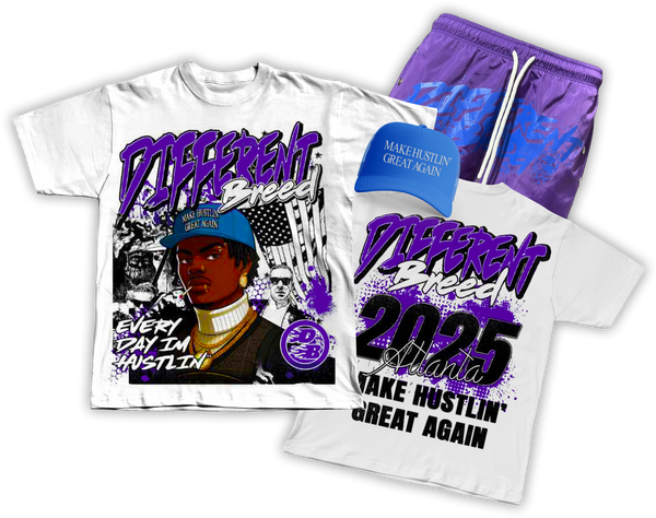 Make Hustlin Great Again Purple Set